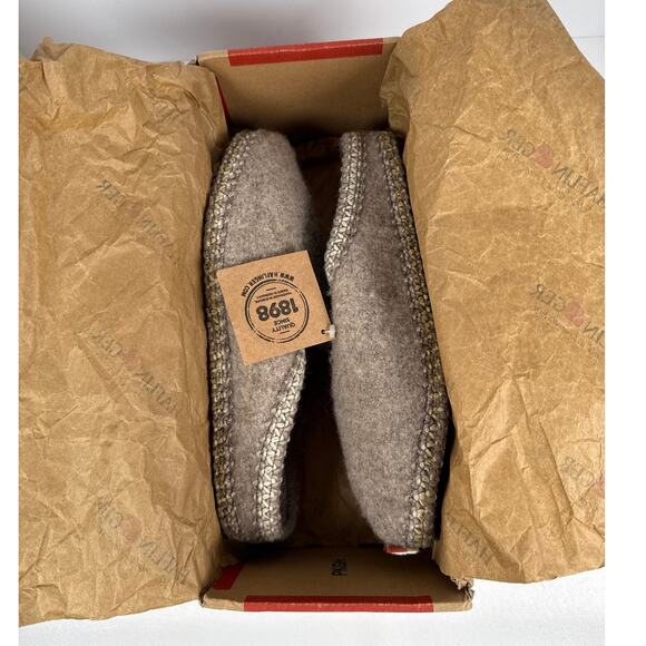 Haflinger AS Classic Slippers Mens EU42 US 9 Brown Natural Wool Felt Slip On - Picture 11 of 12